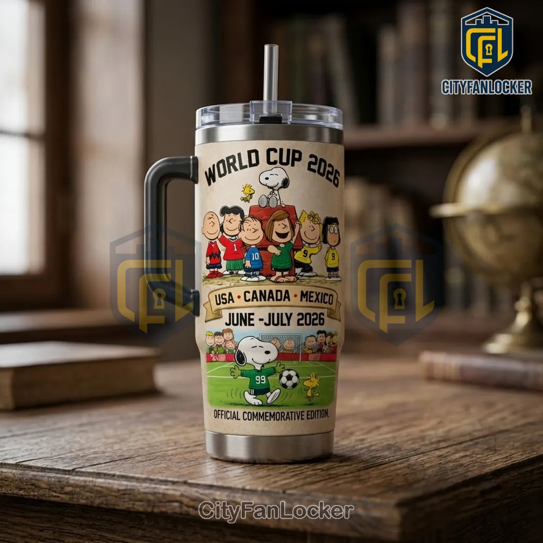 Snoopy Peanuts World Cup 2026 Stanley Tumbler