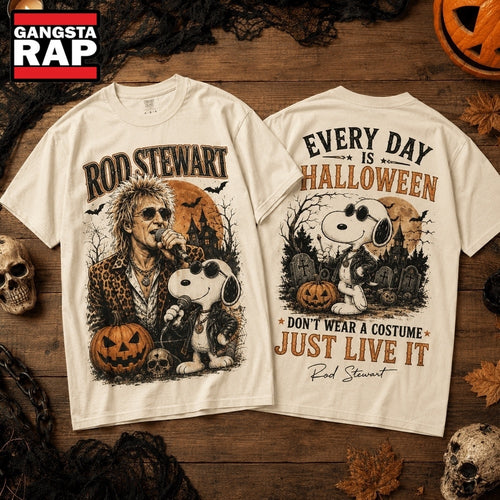 Snoopy Rod Stewart Pumpkin Stage 3D Shirt