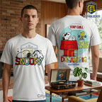 Snoopy Stay Chill Work Hard White T-Shirt