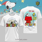 Snoopy Stay Chill Work Hard White T-Shirt