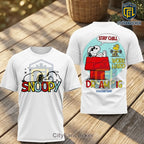 Snoopy Stay Chill Work Hard White T-Shirt
