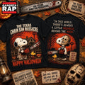 Snoopy Texas Chainsaw Halloween Madness Behind the Mask 3D Shirt , Music Trending 3D Shirt