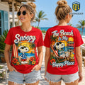 Snoopy The Beach Is My Happy Place Red T-Shirt