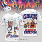 Snoopy USA 250th Anniversary Patriotic T-Shirt