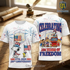 Snoopy USA 250th Anniversary Patriotic T-Shirt