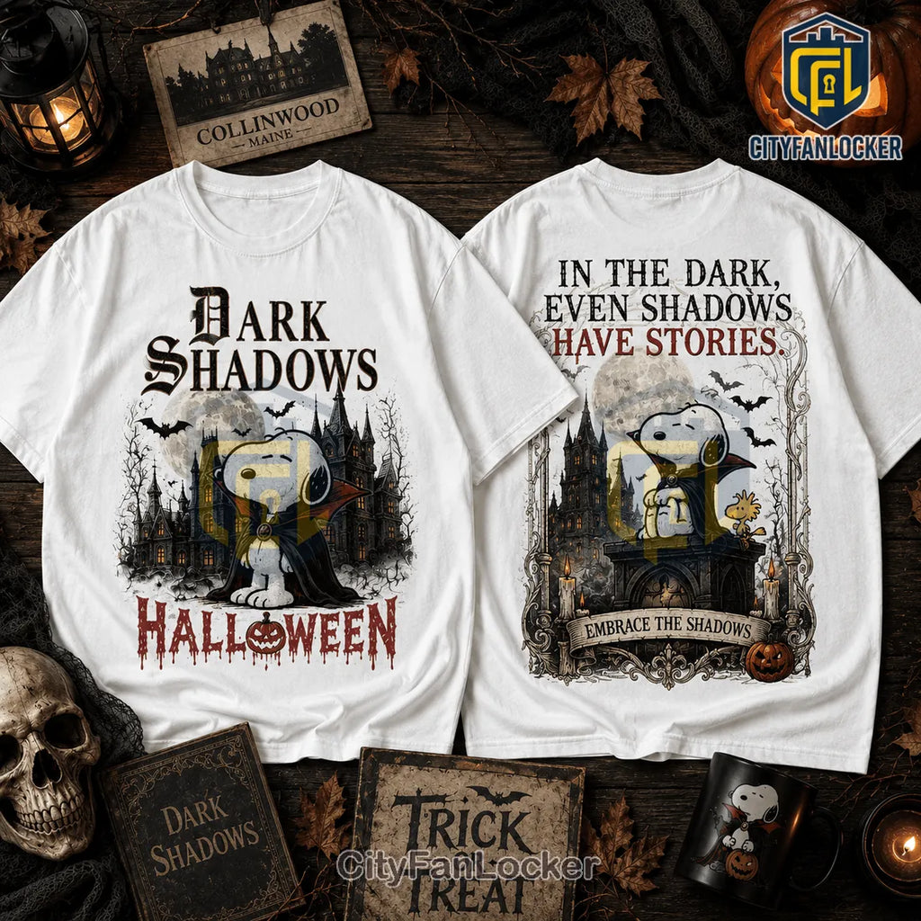 Snoopy Vampire Halloween Dark Shadows T-Shirt
