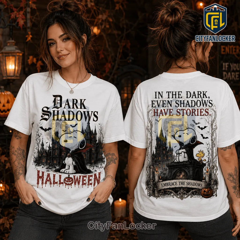 Snoopy Vampire Halloween Dark Shadows T-Shirt