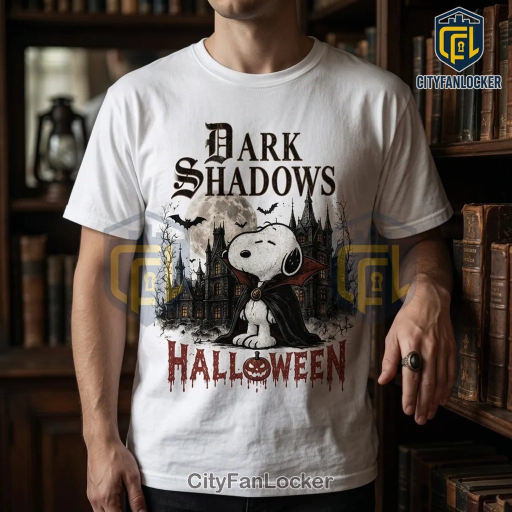 Snoopy Vampire Halloween Dark Shadows T-Shirt