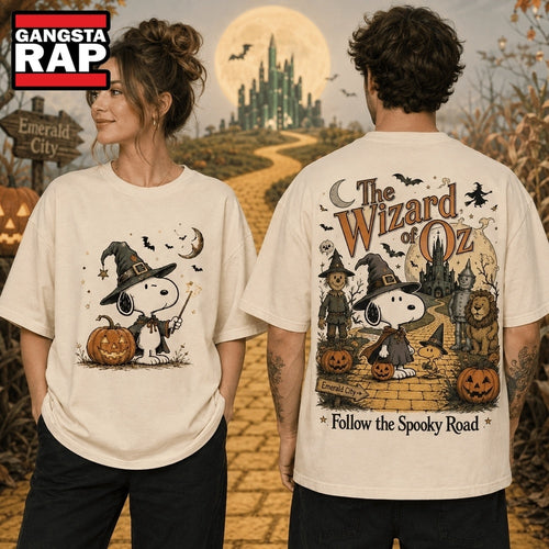Snoopy Wizard of Oz Follow The Spooky Road Halloween 3D Shirt Hoodie T-Shirt