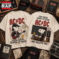 Snoopy x ACDC School of Rock Teacher 3D Shirt , Music Trending 3D Shirt