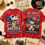 Snoopy x America 250 Patriotic Anniversary Limited Graphic T-Shirt