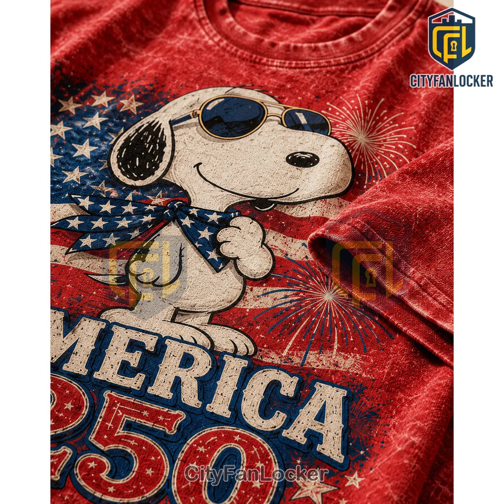 Snoopy x America 250 Patriotic Anniversary Limited Graphic T-Shirt