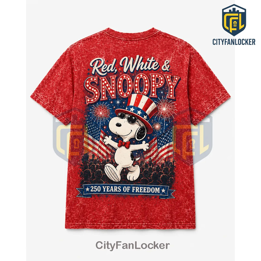 Snoopy x America 250 Patriotic Anniversary Limited Graphic T-Shirt
