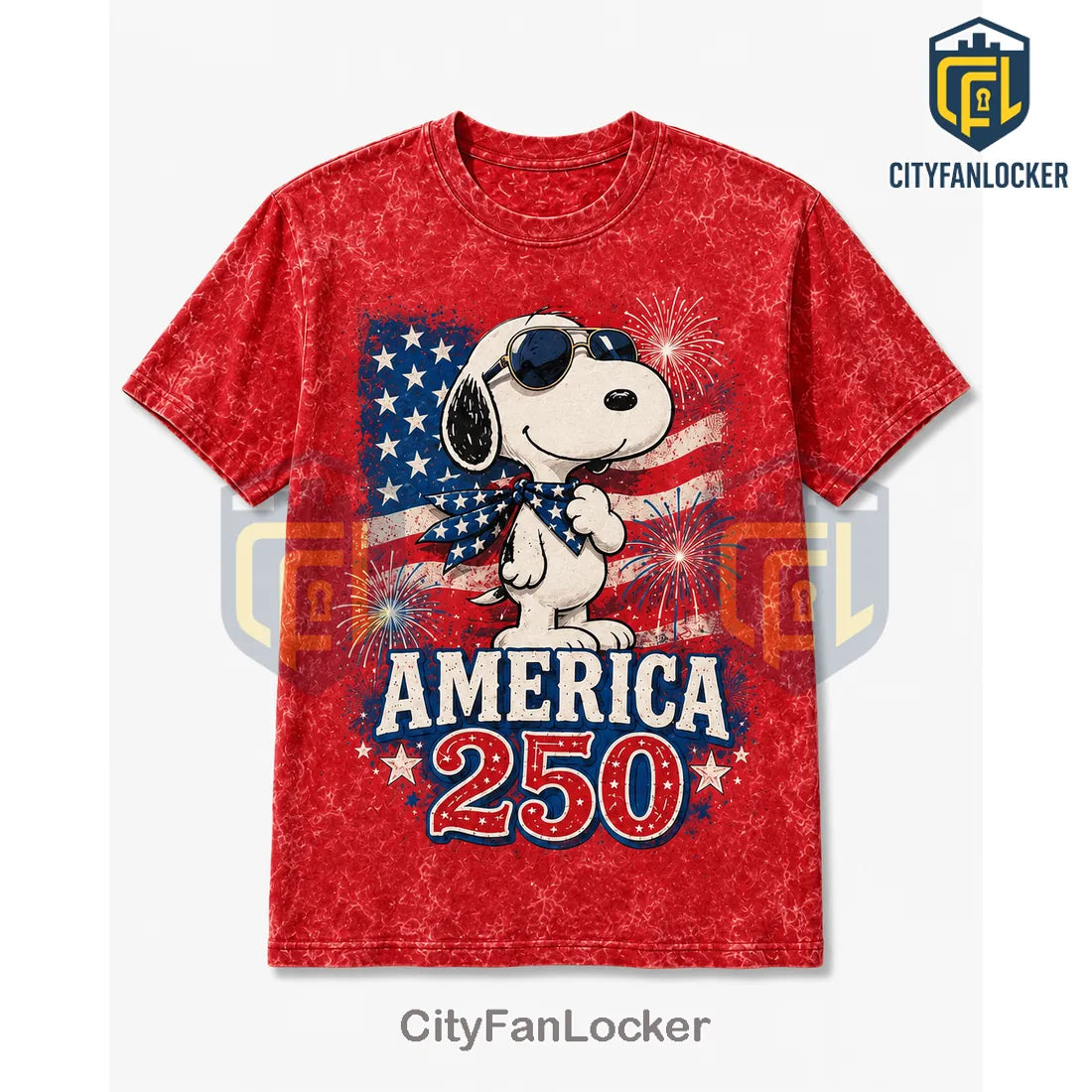 Snoopy x America 250 Patriotic Anniversary Limited Graphic T-Shirt