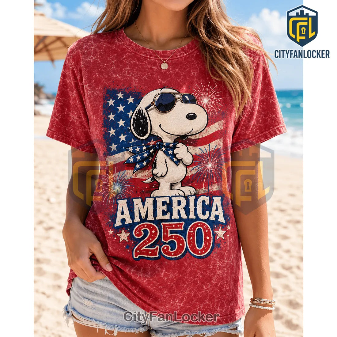 Snoopy x America 250 Patriotic Anniversary Limited Graphic T-Shirt