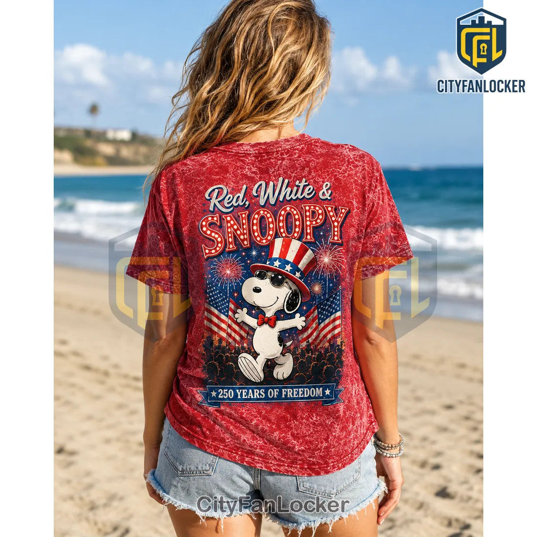 Snoopy x America 250 Patriotic Anniversary Limited Graphic T-Shirt