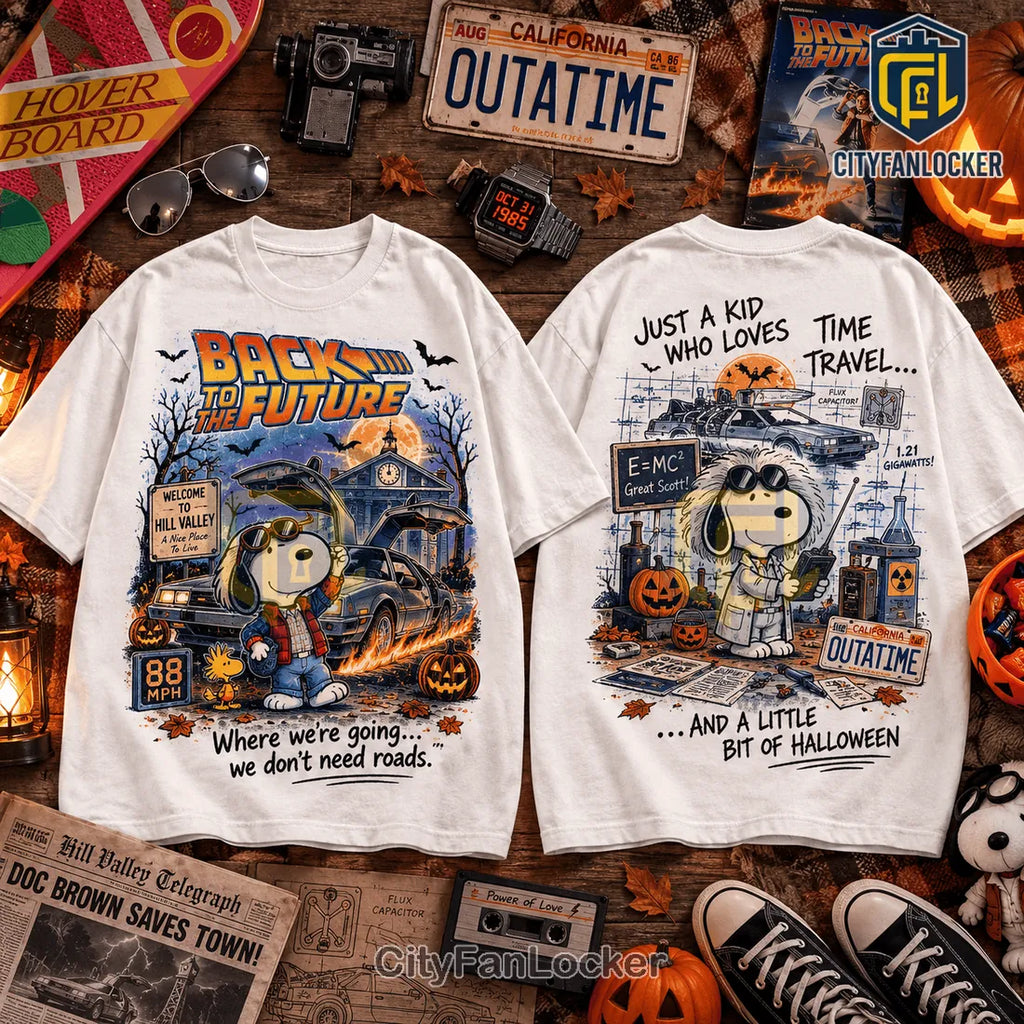 Snoopy x Back To The Future Halloween T-Shirt