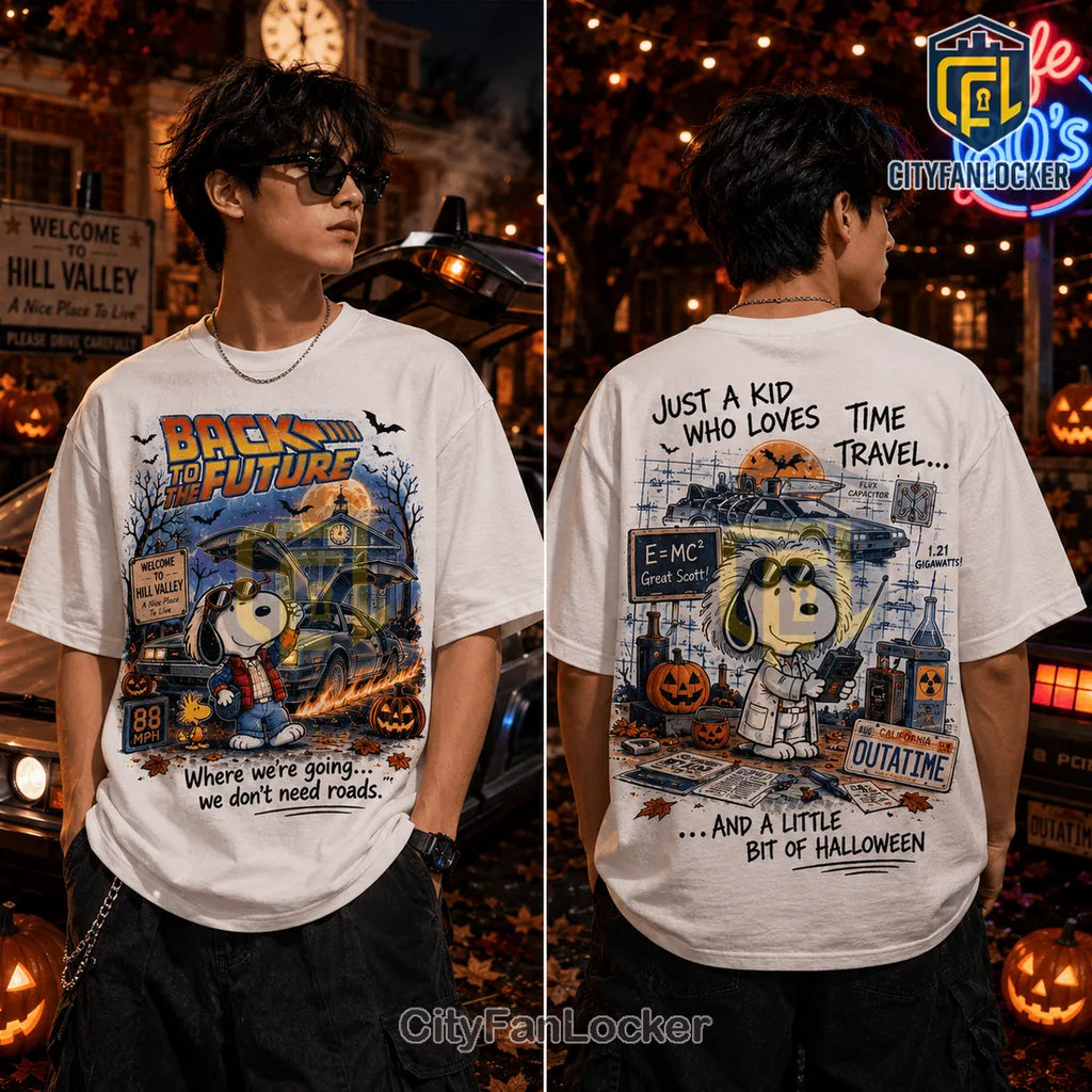 Snoopy x Back To The Future Halloween T-Shirt