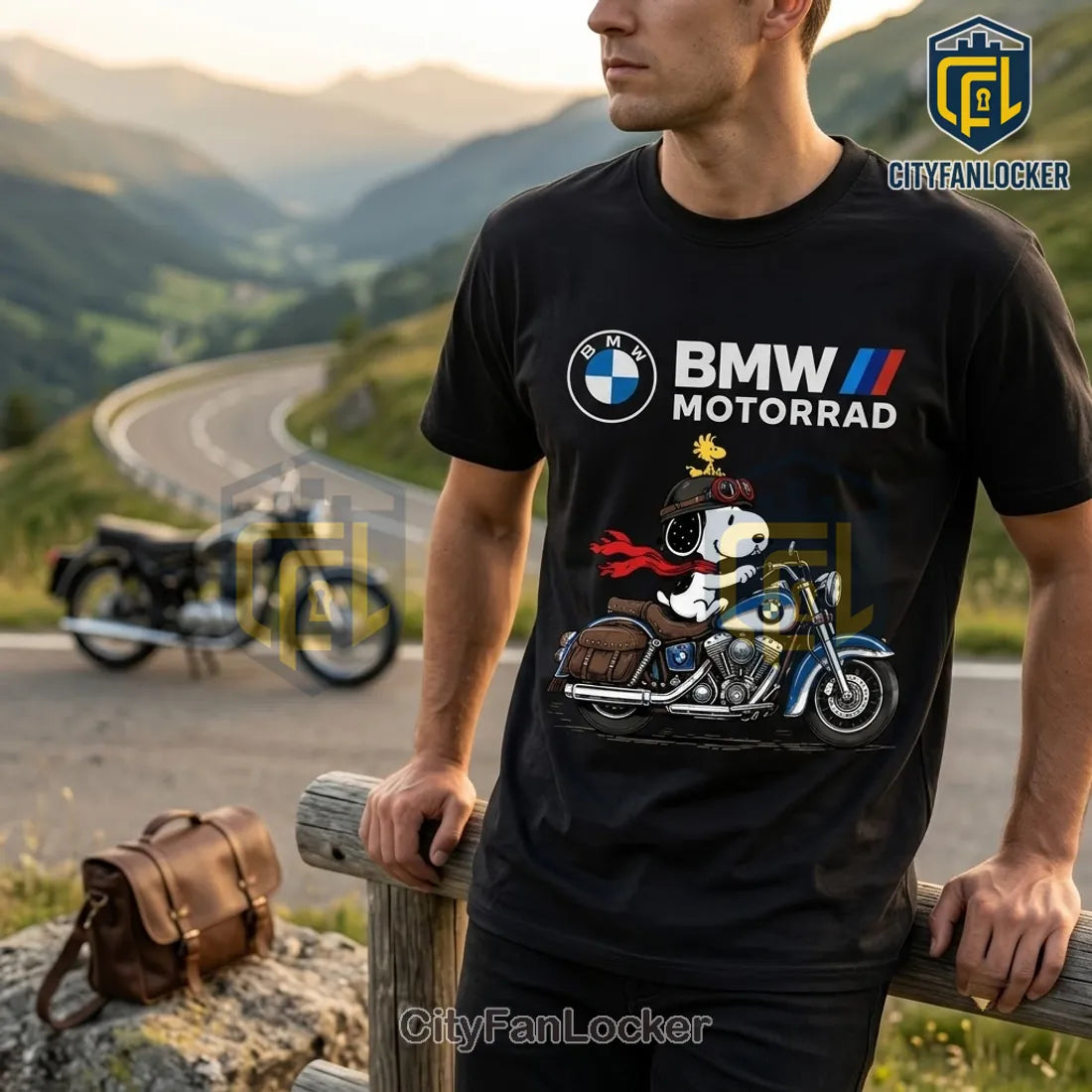 Snoopy x BMW Motorrad Motorcycle T-Shirt