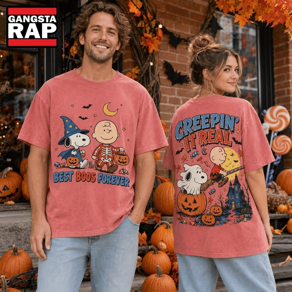 Snoopy x Charlie Brown Ghostly Pumpkin Patch Adventure 3D Shirt