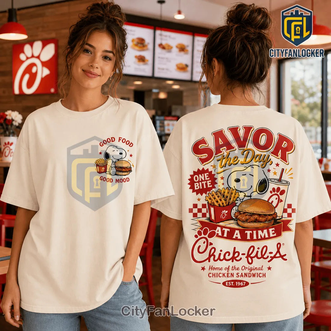 Snoopy x Chick-fil-A Vintage Cream T-Shirt