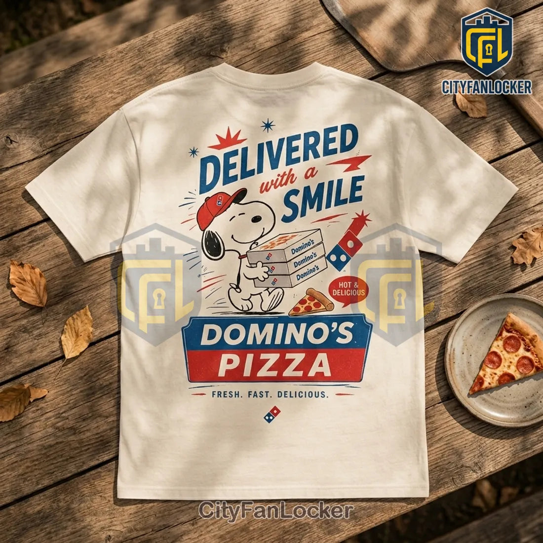 Snoopy x Domino’s Pizza Vintage Off-White T-Shirt