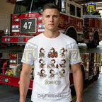 Snoopy x Firefighter Fire Dept Crewneck Graphic T-Shirt