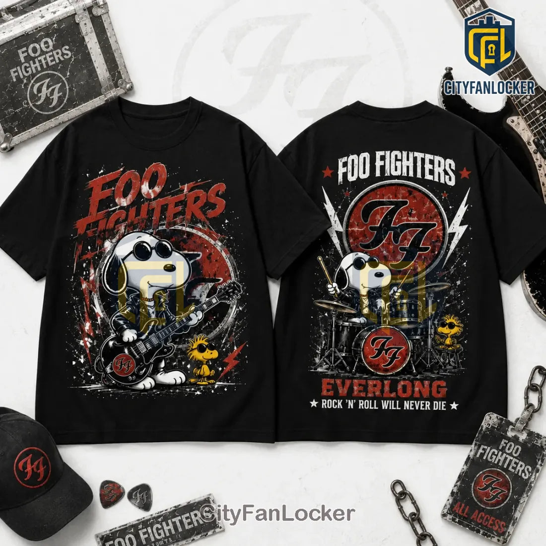 Snoopy x Foo Fighters Rock Band 2026 T-Shirt