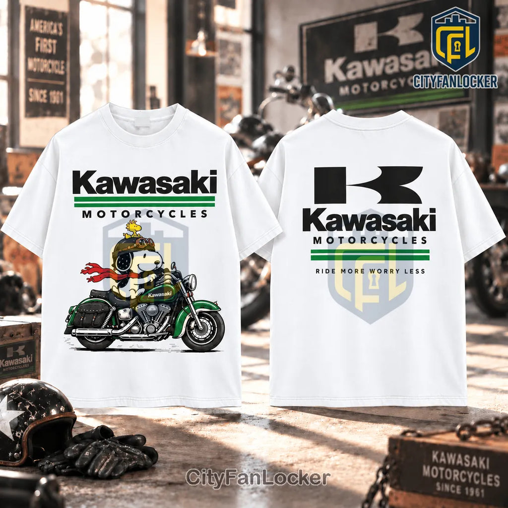 Snoopy x Kawasaki Ride More Worry Less T-Shirt