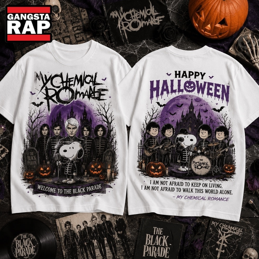 Snoopy x My Chemical Romance Halloween 3D Shirt , Music Trending 3D Shirt