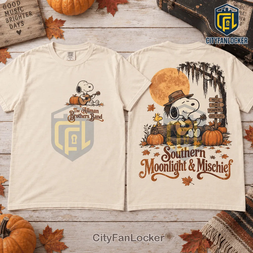 Snoopy x The Allman Brothers Band Beige T-Shirt