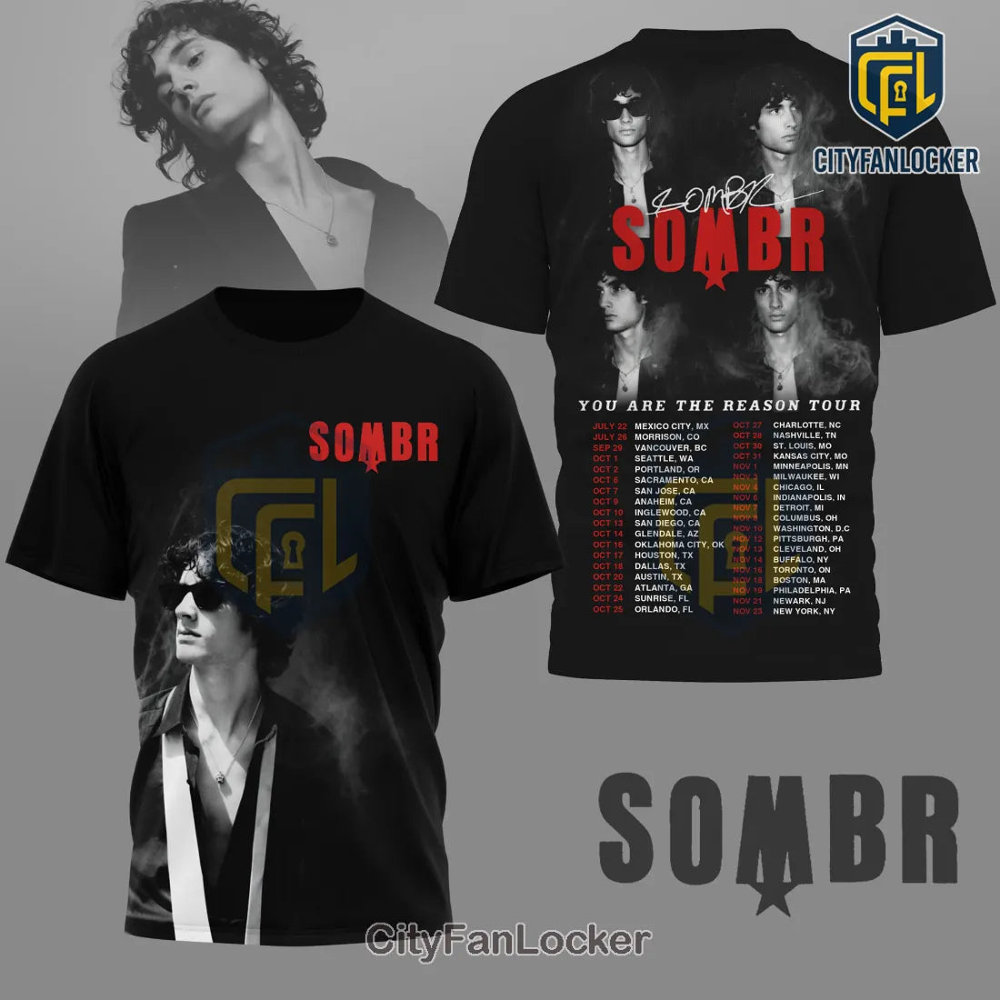 SOMBR You Are The Reason Tour Concert T-Shirt