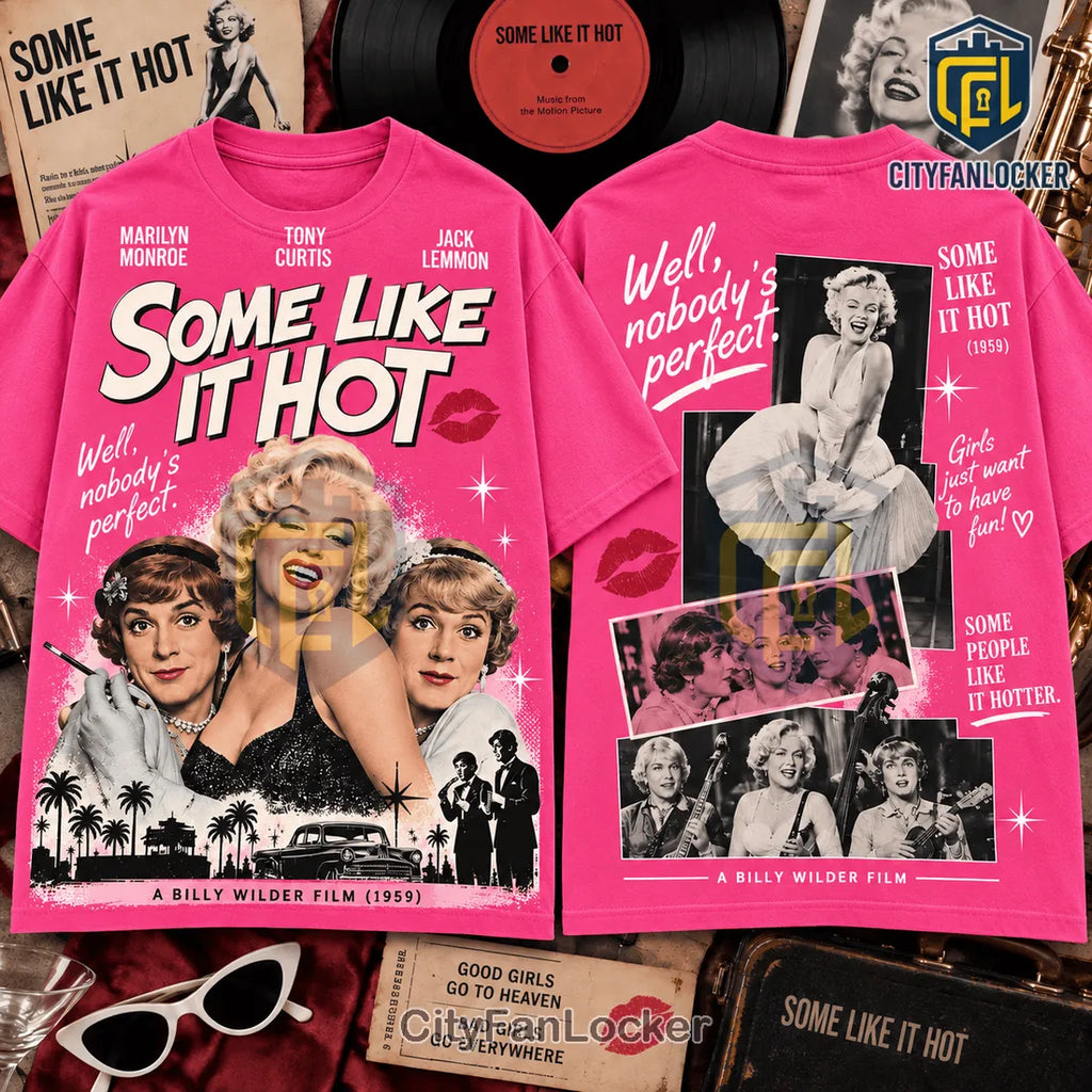 Some Like It Hot 1959 Movie Hot Pink T-Shirt