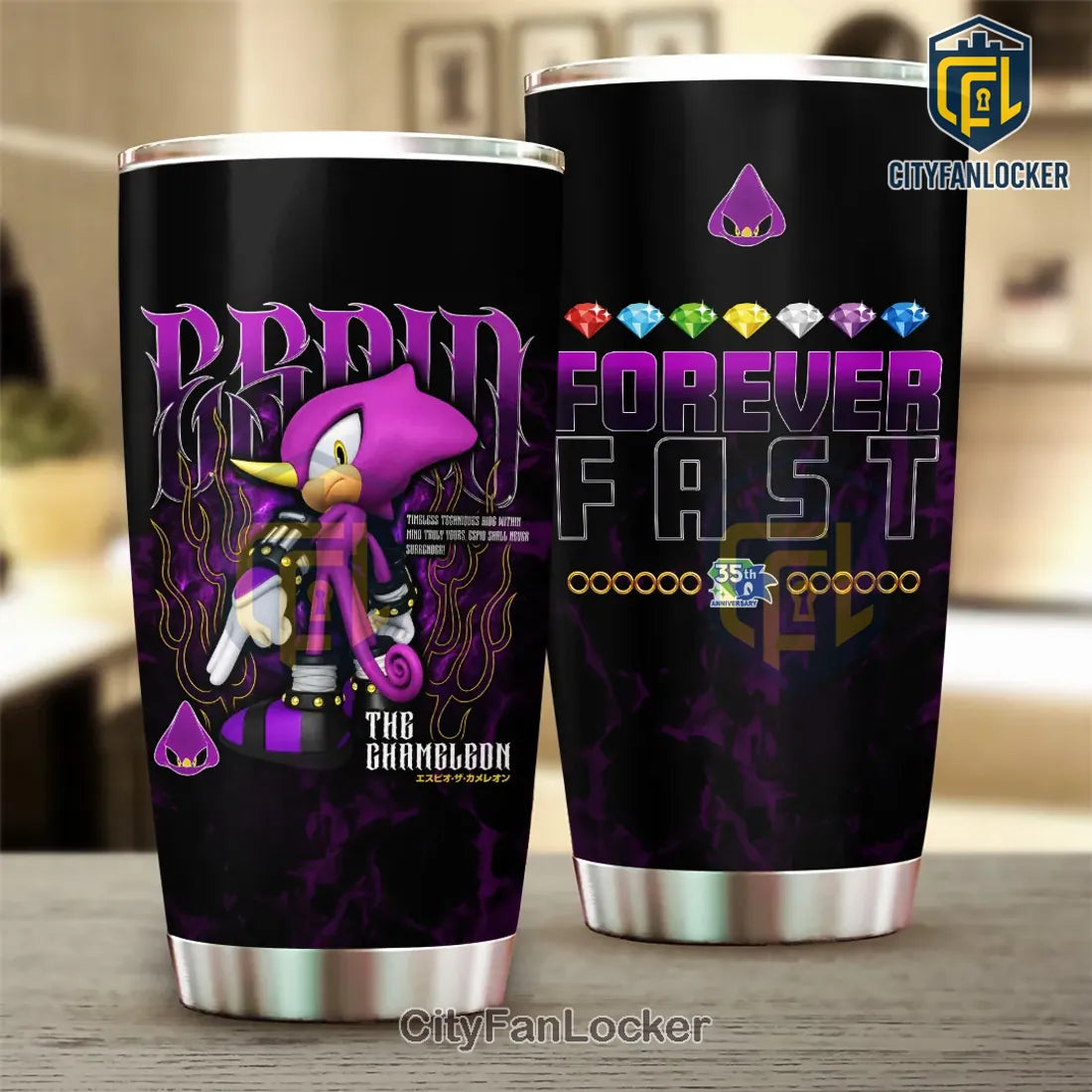 Sonic the Hedgehog Espio 35th Anniversary Stainless Steel Tumbler