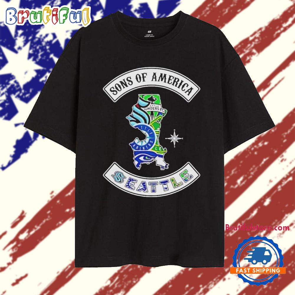 Sons Of America Seattle Sports Logo 2025 T Shirt