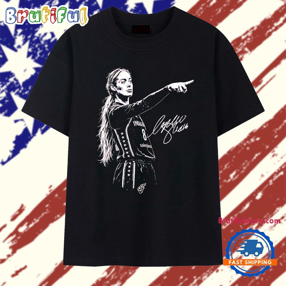 Sophie Cunningham Indiana Fever pointing sketch T Shirt