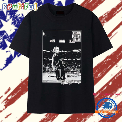 Sophie Cunningham Pointing Indiana Fever WNBA Straight Outta Indiana T Shirt