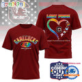 South Carolina Gamecocks 2025 NCAA National Coming Out Day LGBT Pride Unisex 3D Shirt
