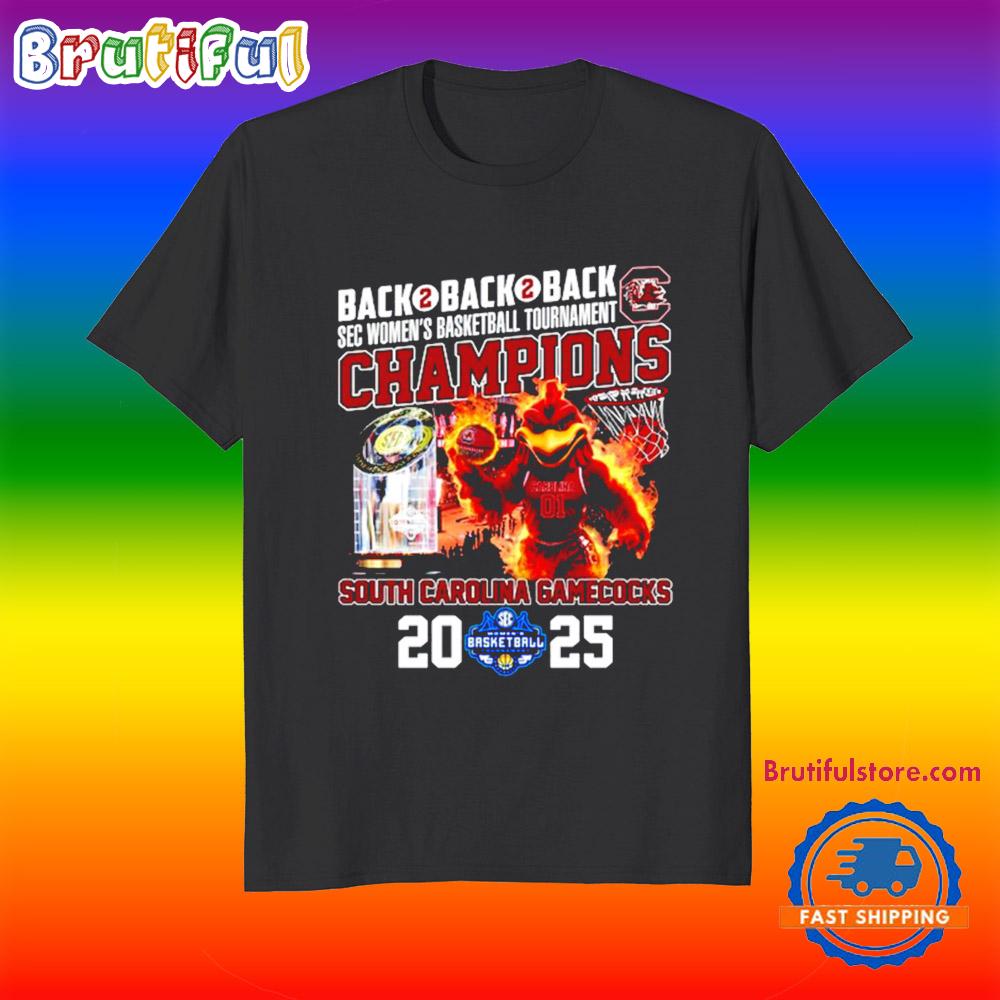 South Carolina Gamecocks 2025 Sec Tournament Back to Back T Shirt