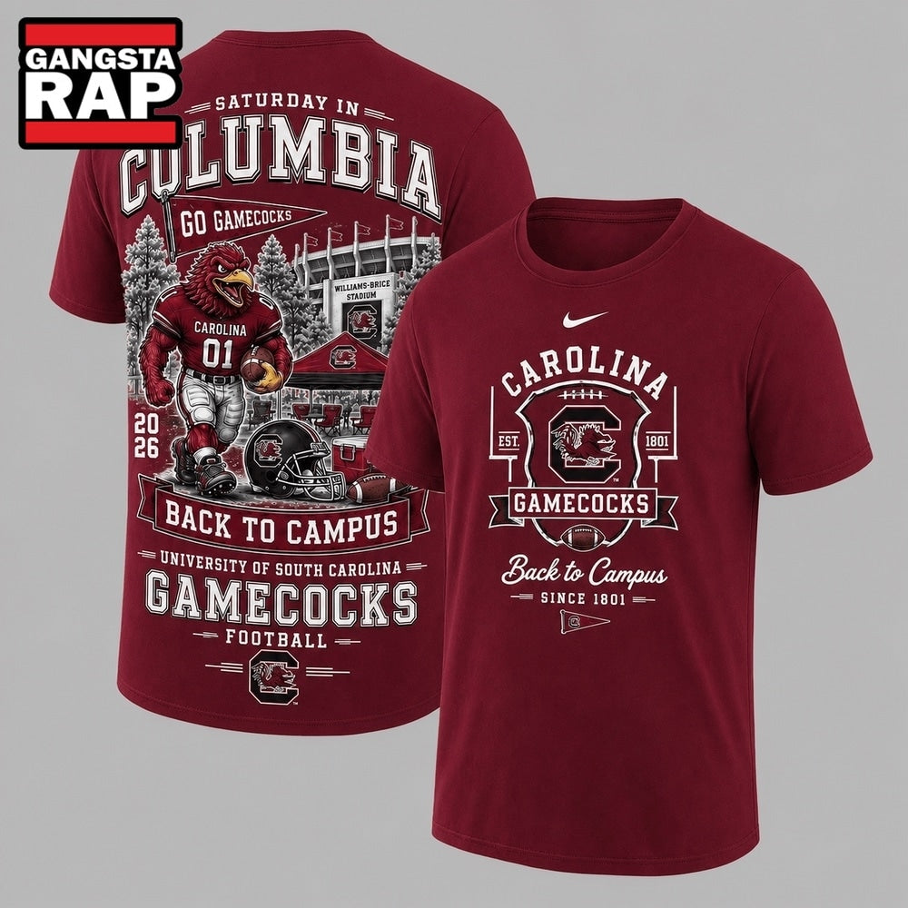 South Carolina Gamecocks 2026 NCAA Back To Campus 3D Shirt