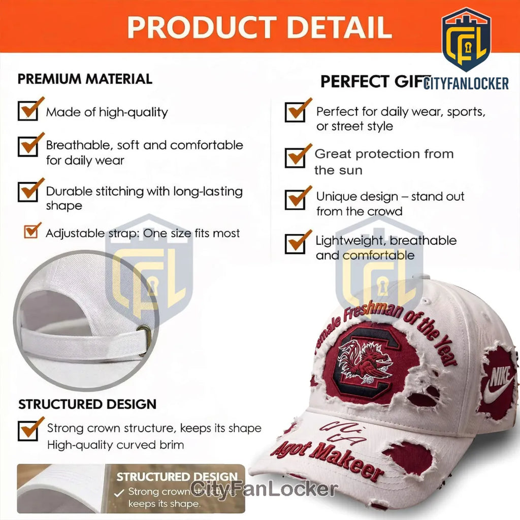 South Carolina Gamecocks Female Freshman of the Year Distressed Baseball Cap