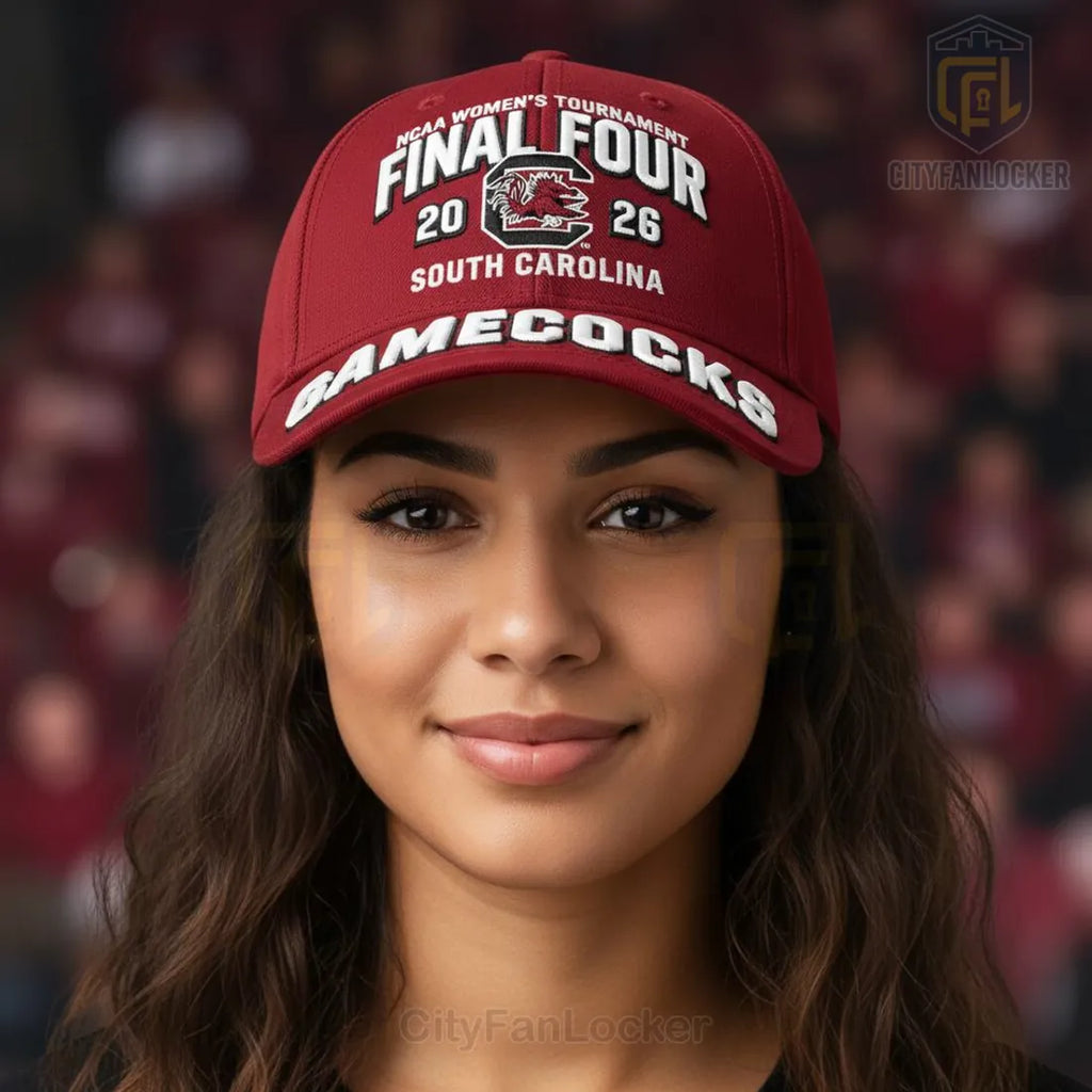 South Carolina Gamecocks Final Four 2026 3D Embroidered NCAA Women’s Baseball Cap