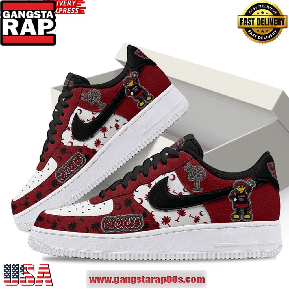 South Carolina Gamecocks Go Cocks Air Force 1 Running Sneakers Shoes