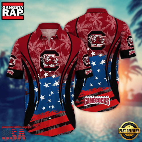 MLB South Carolina Gamecocks Team Logo Hot Summer Aloha Hawaiian Shirt