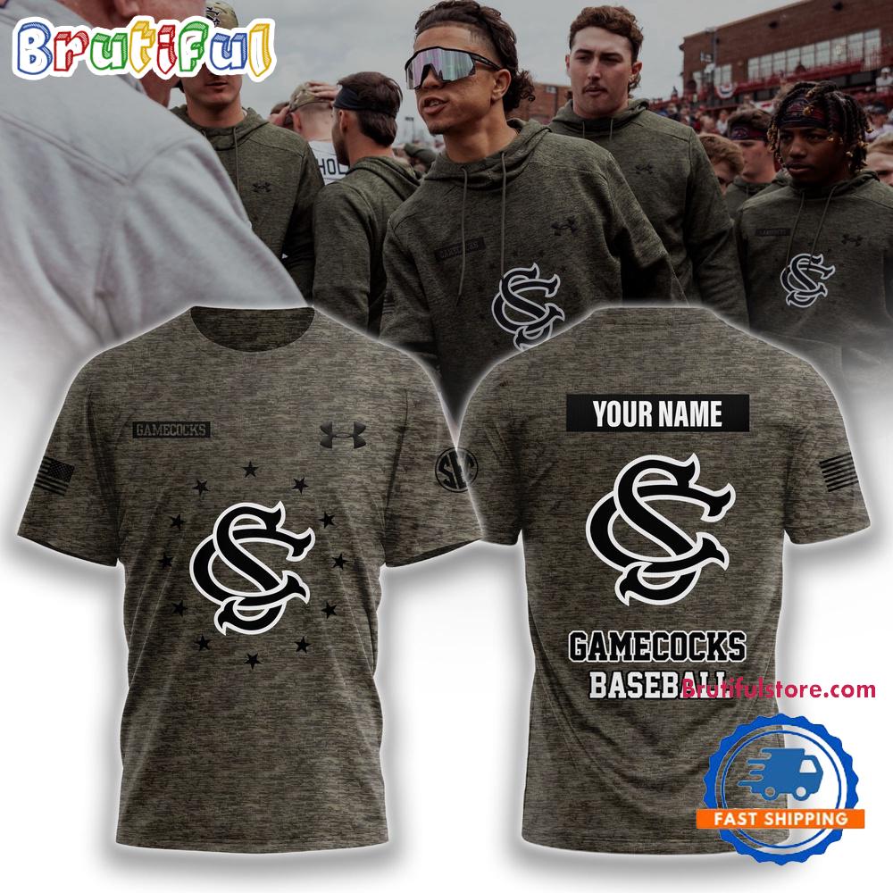 South Carolina Gamecocks NCAA Baseball x Salute to Service 2025 New 3D Shirts