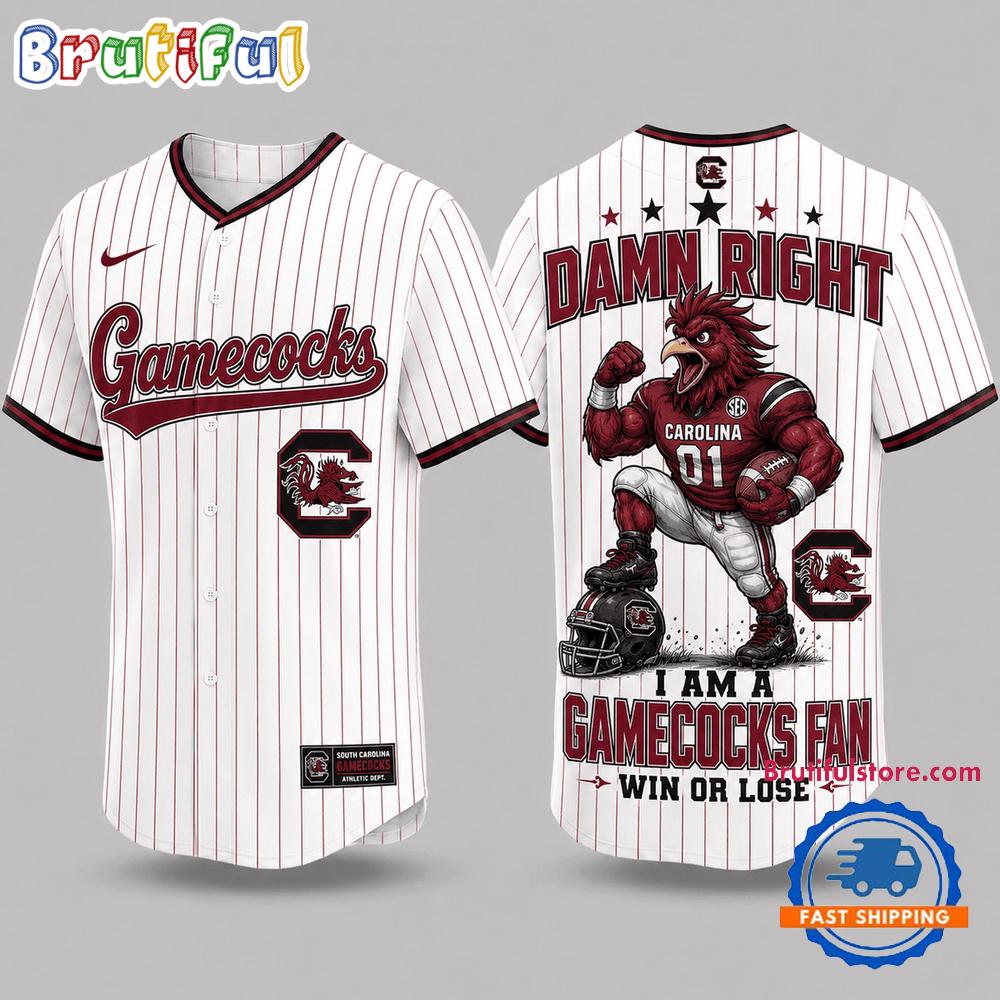 South Carolina Gamecocks NCAA Mascot Forever Loyal Fan Baseball Jersey Shirt