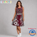 South Carolina Gamecocks NCAA Sporty Floral Elegance Women’s Sleeveless Dress