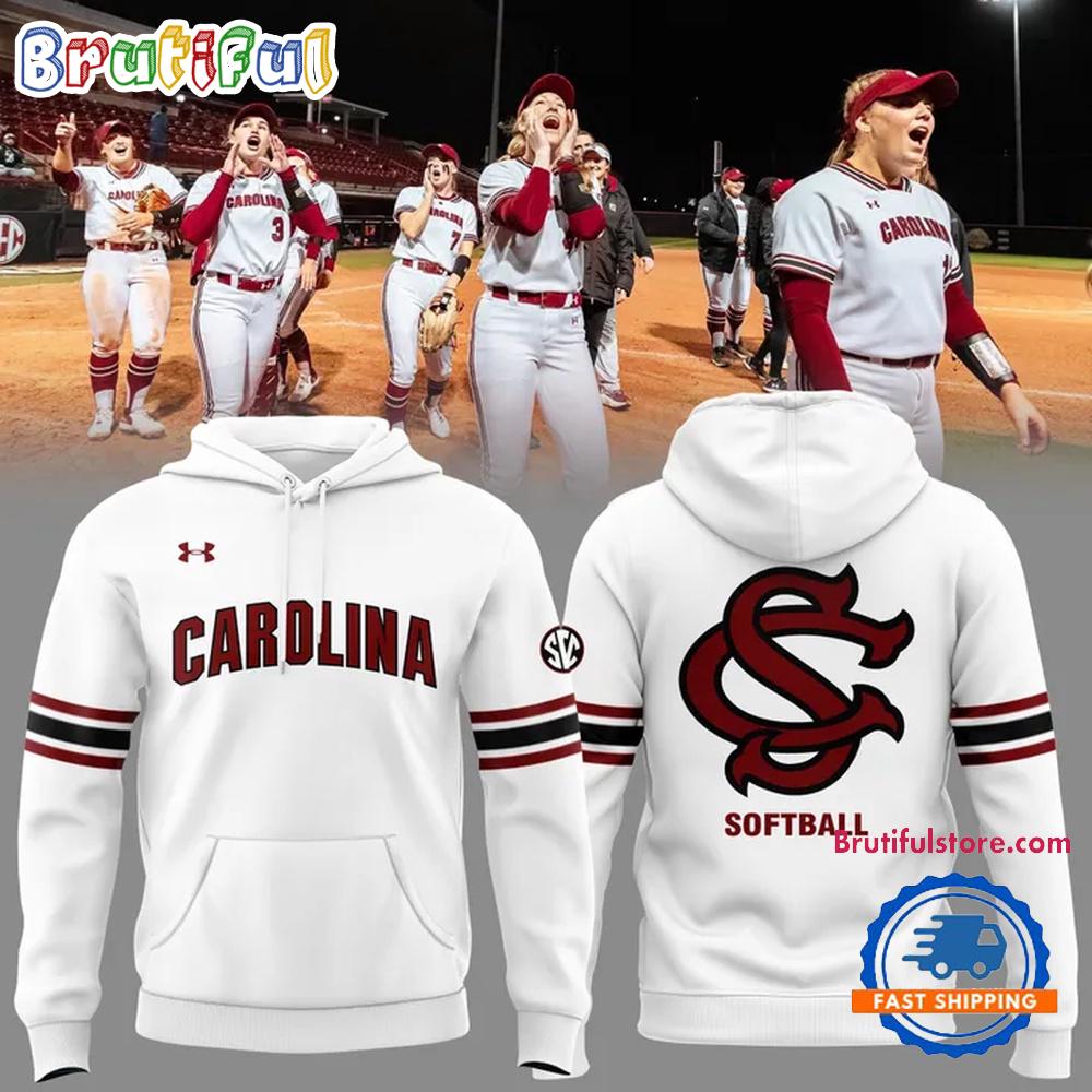 South Carolina Gamecocks Softball Special Edition 2025 White Hoodie