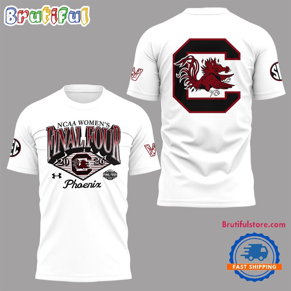 South Carolina Gamecocks Women’s Basketball 2026 NCAA FINAL FOUR 3D T Shirt