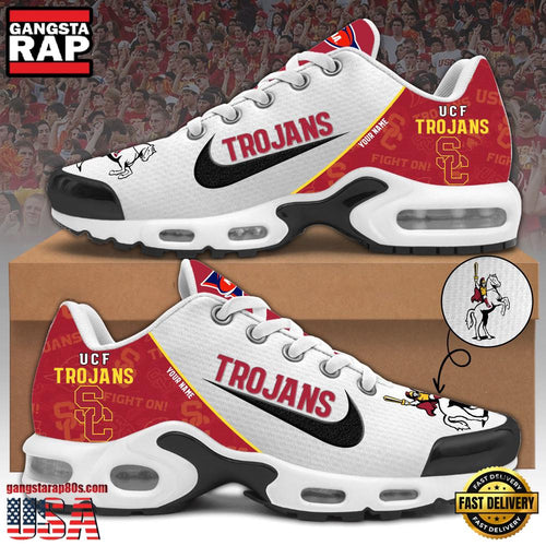 NCAA Custom Name Southern California Trojans Football Mascot Symbol Air Max Plus Shoes Running Sneakers